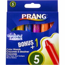 Prang Washable Color Wands Red, Orange, Yellow, Green, Blue, Purple - 6 / Set