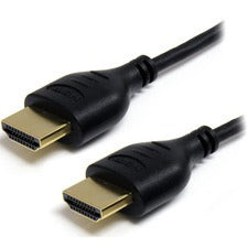 StarTech.com 3 ft High Speed Slim HDMI Digital Video Cable with Ethernet - M/M 3 ft HDMI Video Cable for Audio/Video Device, Satellite Receiver, DVD Player, A/V Receiver, HDTV, Gaming Console, LCD TV, Projector, Plasma - First End: 1 x 19-pin HDMI Digital