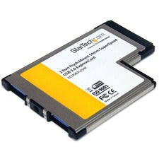 StarTech.com 2 Port Flush Mount ExpressCard 54mm SuperSpeed USB 3.0 Card Adapter ExpressCard/54 Media Supported - ExpressCard/54 - TAA Compliant