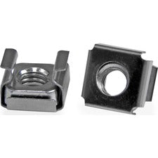 StarTech.com 50 Pkg M6 Cage Nuts for Server Rack Cabinet Cage Nut - Stainless Steel - Silver - 50 / Pack - TAA Compliant