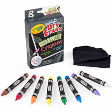 Crayola Odorless Dry Erase Crayons Bright Assorted - 8 / Box