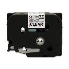 P-touch TZe Laminated Tape x 1 27/64" Width x 26 1/4 ft Length - Rectangle - Thermal Transfer - Clear - Water Resistant - Laminated - Chemical Resistant, Abrasion Resistant, Fade Resistant, Temperature Resistant, High Durable - 1 Each