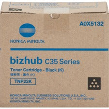 Konica Minolta TNP22K Original Laser Toner Cartridge - Black - 1 Each 5200 Pages