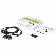 StarTech.com 2 Port FTDI USB to Serial RS232 Adapter Cable with COM Retention 1 x 4-pin USB 2.0 Type A - Male - 2 x 9-pin DB-9 RS-232 Serial - Male - Black - 1 Each