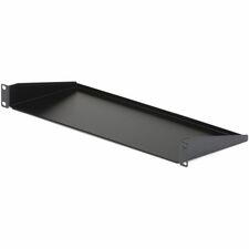 StarTech.com 1U 7in Depth Universal Fixed Rack Mount Shelf - 33lbs / 15kg For LAN Switch, Patch Panel, Server - 1U Rack Height x 19" Rack Width - Black - SPCC - 33.20 lb Static/Stationary Weight Capacity - TAA Compliant