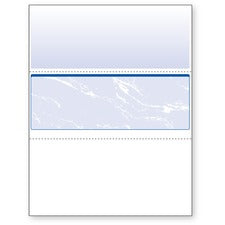 DocuGard Security Business Checks Letter - 8 1/2" x 11" - 24 lb Basis Weight - Smooth - Watermarked, Pantograph, Coin-reactive Ink, Microtext Printing, Security Features Listing, Perforated, Security Warning, Patterned - Marble Blue - 500 / Ream