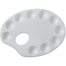 Creativity Street Palette Shaped Plastic Paint Trays White - Plastic - 10 / Pack