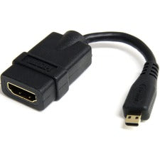 StarTech.com 5in High Speed HDMI&reg; Adapter Cable - HDMI to HDMI Micro - F/M 5" HDMI Video Cable Adapter for Projector, TV, Monitor, Notebook, Audio/Video Device, Cellular Phone, Tablet PC, Smartphone, Computer, HDTV - First End: 1 x 19-pin HDMI Type A