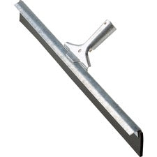 Ettore Straight Steel Floor Squeegee 24" Rubber Blade - Durable, Sturdy, Changeable Blade, Rust Proof, Long Lasting - Steel Gray - 1Each