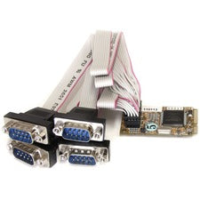 StarTech.com 4 Port RS232 Mini PCI Express Serial Card w/ 16650 UART Mini PCI Express - 4 x DB-9 RS-232 - Serial - Full-length Plug-in Card - TAA Compliant