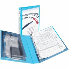 Avery&reg; 1" Mini Durable View Binder 1" Binder Capacity - Half-letter - 5 1/2" x 8 1/2" Sheet Size - 175 Sheet Capacity - 175 Ring(s) - Fastener(s): Round Ring - Pocket(s): 2 - Polypropylene - Adhesive, Durable, Pocket, Recyclable, Water Resistant - 1 E