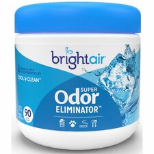 Bright Air Super Odor Eliminator Air Freshener Gel - 450 ftÂ³ - 14 fl oz (0.4 quart) - Cool, Clean - 60 Day - 1 Each