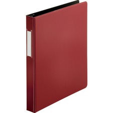 Business Source Slanted D-ring Binders 1" Binder Capacity - 3 Ring(s) - Fastener(s): D-Ring - Pocket(s): 2, Internal - Chipboard, Polypropylene - Burgundy - PVC-free, Non-stick, Spine Label, Gap-free Ring, Non-glare, Heavy Duty, Open and Closed Triggers -
