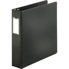 Business Source Slanted D-ring Binders 2" Binder Capacity - 3 Ring(s) - Fastener(s): D-Ring - Pocket(s): 2, Internal - Chipboard, Polypropylene - Black - PVC-free, Non-stick, Spine Label, Gap-free Ring, Non-glare, Heavy Duty, Open and Closed Triggers - 1