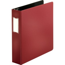 Business Source Slanted D-ring Binders 2" Binder Capacity - 3 Ring(s) - Fastener(s): D-Ring - Pocket(s): 2, Internal - Chipboard, Polypropylene - Burgundy - PVC-free, Non-stick, Spine Label, Gap-free Ring, Non-glare, Heavy Duty, Open and Closed Triggers -