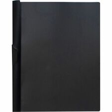 Business Source Letter Report Cover 8 1/2" x 11" - 30 Sheets Capacity - Vinyl - Black - 1 Each