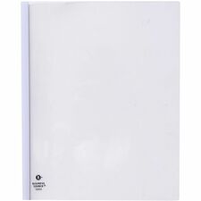 Business Source Report Cover 1/8" Folder Capacity - 8 1/8" x 11" - Polypropylene - White - 50 / Box