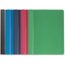 Business Source Letter Report Cover 8 1/2" x 11" - 100 Sheets Capacity - 3 x Prong Fastener(s) - Assorted - Textured, Non-stick - 25 / Box