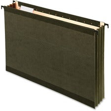 Pendaflex SureHook 09213 Legal Recycled Hanging Folder 3 1/2" Folder Capacity - 8 1/2" x 14" - 3 1/2" Expansion - 11 pt. - Poly - Standard Green - Reinforced, Laminated, Acid-free, Built-in Tension Spring, Reinforced Top, Expandable Gusset - 10% Recycled