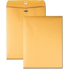 Business Source Kraft Envelopes Clasp - #90 - 9" Width x 12" Length - 32 lb - Clasp - Brown Kraft - Kraft - 100 / Box