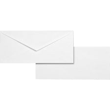 Business Source No. 10 White Wove V-Flap Business Envelopes Business - #10 - 9 1/2" Width x 4 1/8" Length - 24 lb - Gummed - White - Wove - 500 / Box