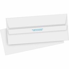 Business Source No. 10 Self-seal Invoice Envelopes Business - #10 - 4 1/8" Width x 9 1/2" Length - 24 lb - Self-sealing - White - 500 / Box