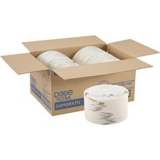 Dixie Ultra&reg; Pathways 10-1/16" Heavyweight Paper Plates by GP Pro Serving - Pathways - Microwave Safe - 10.1" Diameter - White - Paper Body - 125/Pack - 4 / Carton