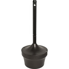 Genuine Joe 4.25 Gal Fire-safe Smoking Receptacle 4.25 gal Capacity - Fire-Safe, Powder Coated, Weather Resistant, Handle, Sturdy, Durable, Long Lasting - 37" Height x 16" Width - Galvanized Steel - Bronze - 1 Each