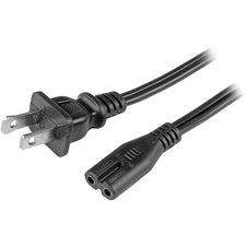 StarTech.com 10 ft Laptop Power Cord For Notebook, Scanner, Monitor, Printer - 125 V AC / 10 A - Black - 10 ft Cord Length - NEMA 1-15P / IEC 60320 C7 - North America - 1 Each