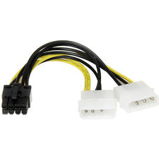 StarTech.com 6in LP4 to 8 Pin PCI Express Video Card Power Cable Adapter For PCI Express Card - 6" Cord Length - LP4 / PCI-E - 1 Each