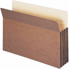 Smead Straight Tab Cut Legal Recycled File Pocket 9 1/2" x 14 5/8" - 3 1/2" Expansion - Redrope - 100% Recycled - 25 / Box
