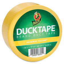Duck Brand Brand Color Duct Tape 20 yd Length x 1.88" Width - Yellow - For Repairing, Color Coding, Packing, Crafting - 1 Roll