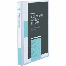 Avery&reg; Legal Sized View Binder 1" , Round Rings, 8Â½" x 14" 1" Binder Capacity - Legal - 8 1/2" x 14" Sheet Size - 175 Sheet Capacity - 175 Ring(s) - Fastener(s): Round Ring - Pocket(s): 2, Internal - Polypropylene - White, Clear - Adhesive, Durable,