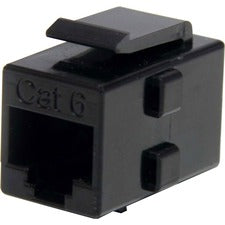 StarTech.com Cat 6 RJ45 Keystone Jack Network Coupler - F/F 1 x RJ-45 Network Female - 1 x RJ-45 Network Female - Black - 1 Each