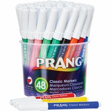 Prang Classic Bullet Tip Art Markers Bullet Marker Point - Assorted Ink - 48 / Set