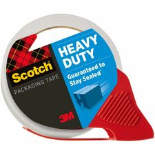 Scotch Heavy-Duty Shipping/Packaging Tape 54.60 yd Length x 1.88" Width x 3.1 mil Thickness - 3" Core - Clear - Synthetic Rubber Resin - 3.10 mil - Dispenser Included - Breakage Resistance, Split Resistant, Tear Resistant - For Packing, Mailing, Moving, S