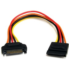 StarTech.com 8in 15 pin SATA Power Extension Cable For Disk Drive - 8" Cord Length - SATA / SATA - 1 Each