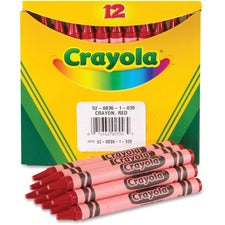 Crayola Bulk Crayons Red - 12 / Box