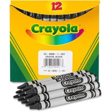 Crayola Bulk Crayons Black - 12 / Box