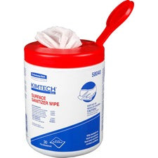 KIMTECH Prep Surface Sanitizer Wipes For Hard Surface, Nonporous Surface, Rag - 12" Length x 12" Width - Recommended For: Germs Remover, Dirt Remover - Anti-bacterial, Pre-moistened - White - 30/Tub - 1 Each