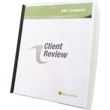 GBC Slide 'n Bind Letter Report Cover 8 1/2" x 11" - 20 Sheets Capacity - Frost - Durable - 10 / Pack