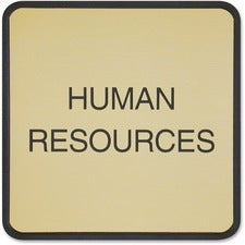Xstamper Designer Framed Wall/Door Sign 6" Width x 6" Height - 6" Holding Width x 6" Holding Height - Square Shape - Wall, Door - Rounded Corner - Plastic - Black - 1 Each