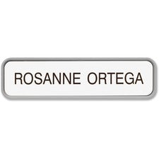 Xstamper Designer Framed Wall/Door Sign 8" Width x 2" Height - Rectangular Shape - Rounded Corner - Plastic - 1 Each