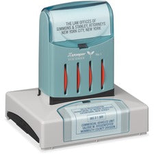 Xstamper VersaDater Pre-inked Date Stamp Message/Date Stamp - 1.75" Impression Width x 2.50" Impression Length - 50000 Impression(s) - Assorted - Recycled - 1 Each
