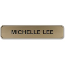 Xstamper Designer Framed Wall/Door Sign 10" Holding Width x 2" Holding Height - Rectangular Shape - Wall, Door - Rounded Corner - Plastic - Almond - 1 Each