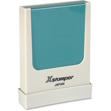 Xstamper Single Line Stamp Custom Message Stamp - 1 Line(s) - 0.19" Impression Width x 1.56" Impression Length - 50000 Impression(s) - Assorted - Rubber - 1 Each