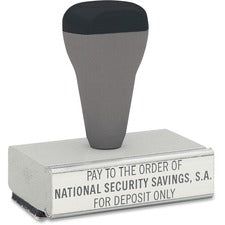 Xstamper ClassiX Traditional Message Stamp Custom Message Stamp - 4 Line(s) - 0.88" Impression Width x 3.81" Impression Length - Assorted - 1 Each