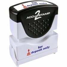 Cosco Pre-inked For Deposit Only Message Stamp Message Stamp - FOR DEPOSIT ONLY - 50000 Impression(s) - Red, Blue - Rubber - 1 Each