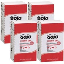 Gojo&reg; PRO TDX Refill Cherry Gel Pumice Hand Cleaner Cherry Scent - 2.11 quart - Pump Bottle Dispenser - Dirt Remover, Oil Remover, Grease Remover - Hand, Arm - Red - pH Balanced, VOC-free, NPE-free - 4 / Carton