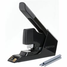 Bostitch EZ Squeeze Antimicrobial Heavy Duty Stapler Staples Upto 130 Sheet - Holds Upto 210 Staple - Full Strip - Black - 1 Each